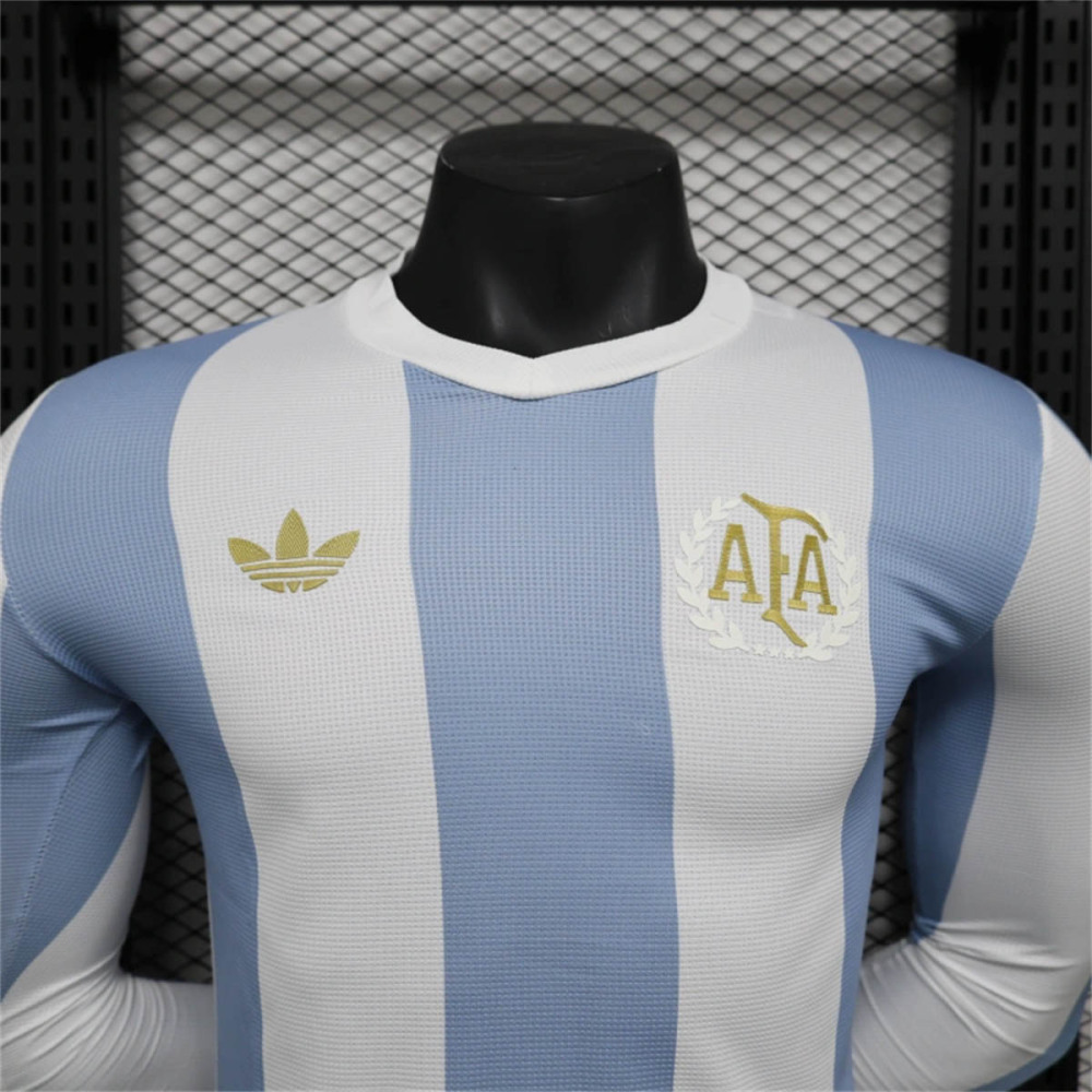 2024-2025 Long Sleeve Player Version Argentina 50th Anniversary Football Shirt 1:1 Thai Quality