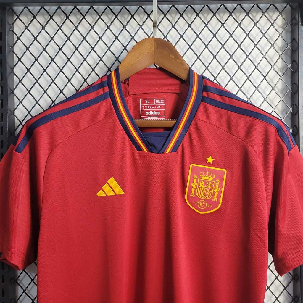 2022 FIFA World Cup Spain Home Football Shirt 1:1 Thai Quality