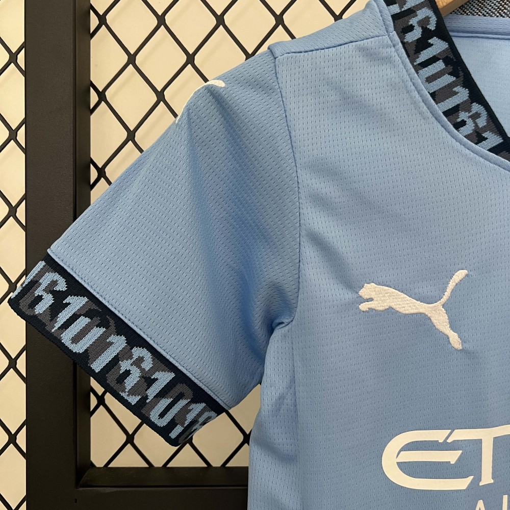 2024-2025 Kids Manchester City Home Football Shirt 1:1 Thai Quality