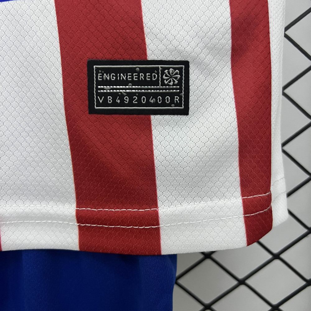 2025-2026 KIDS Atletico Madrid Home Football Shirt 1:1 Thai Quality