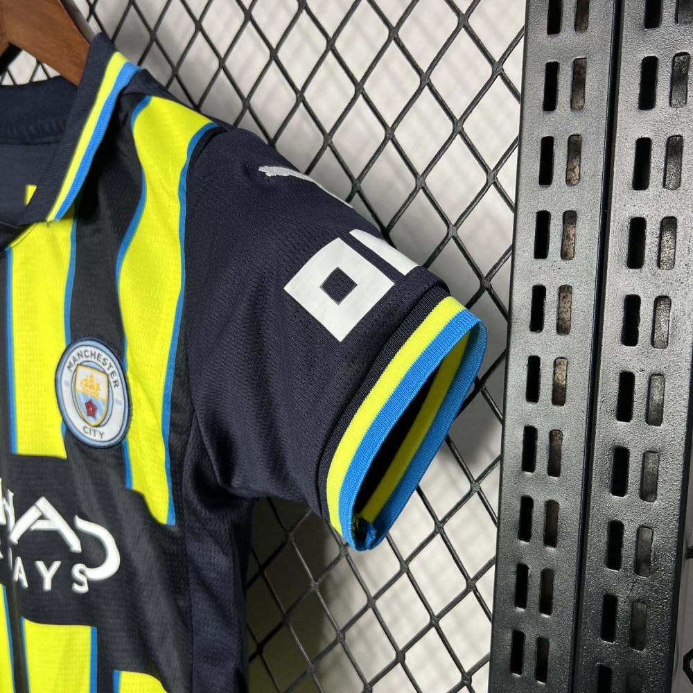 2024-2025 Kids Manchester City Away Football Shirt 1:1 Thai Quality