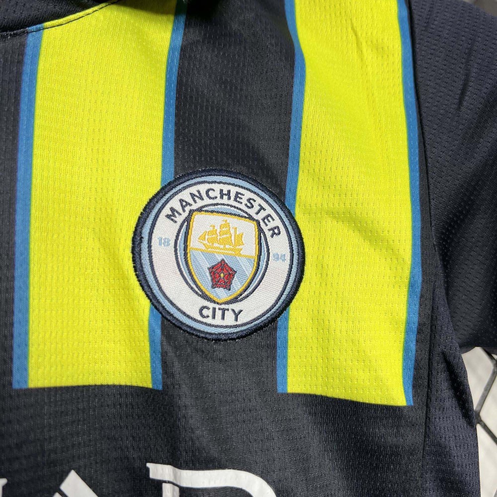 2024-2025 Kids Manchester City Away Football Shirt 1:1 Thai Quality
