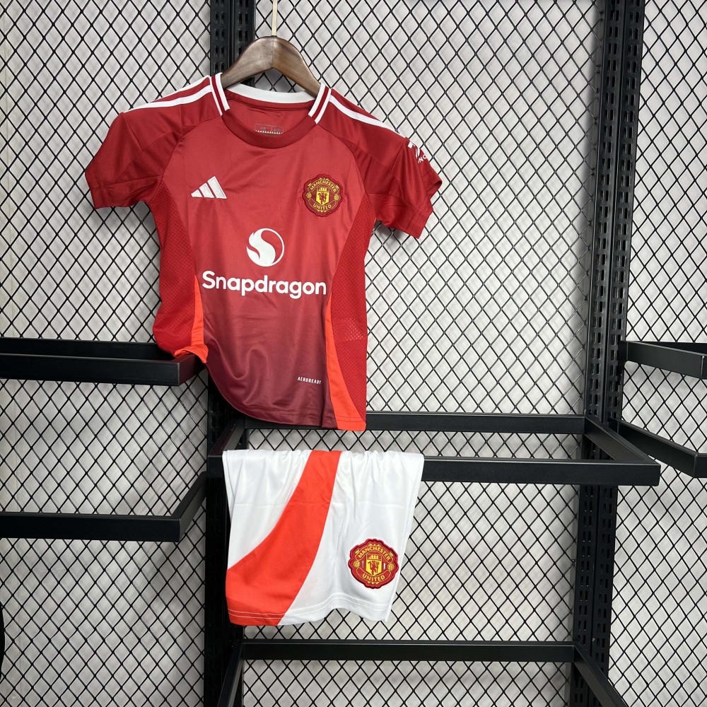 2024-2025 Kids Manchester United Home Football Shirt 1:1 Thai Quality