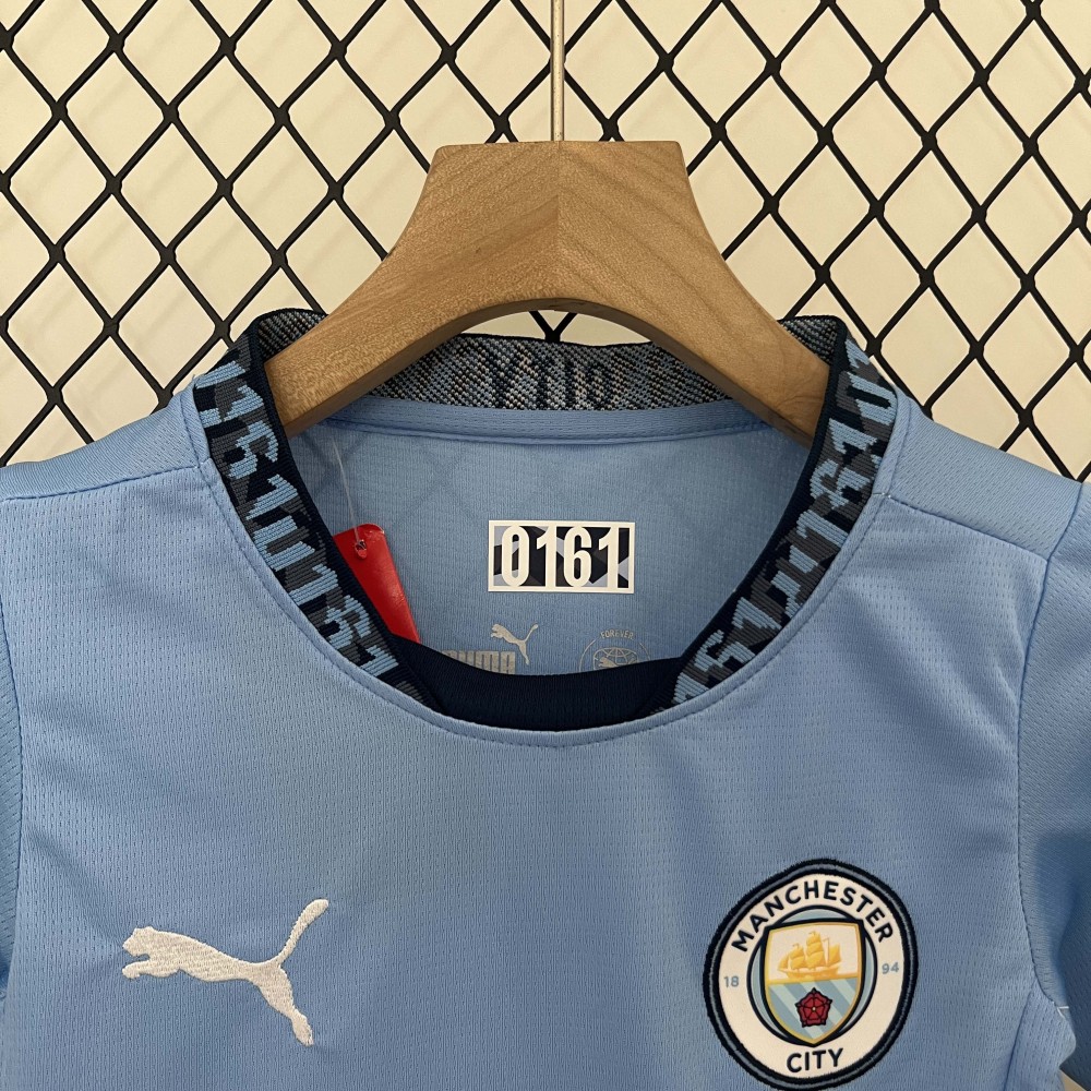 2024-2025 Kids Manchester City Home Football Shirt 1:1 Thai Quality