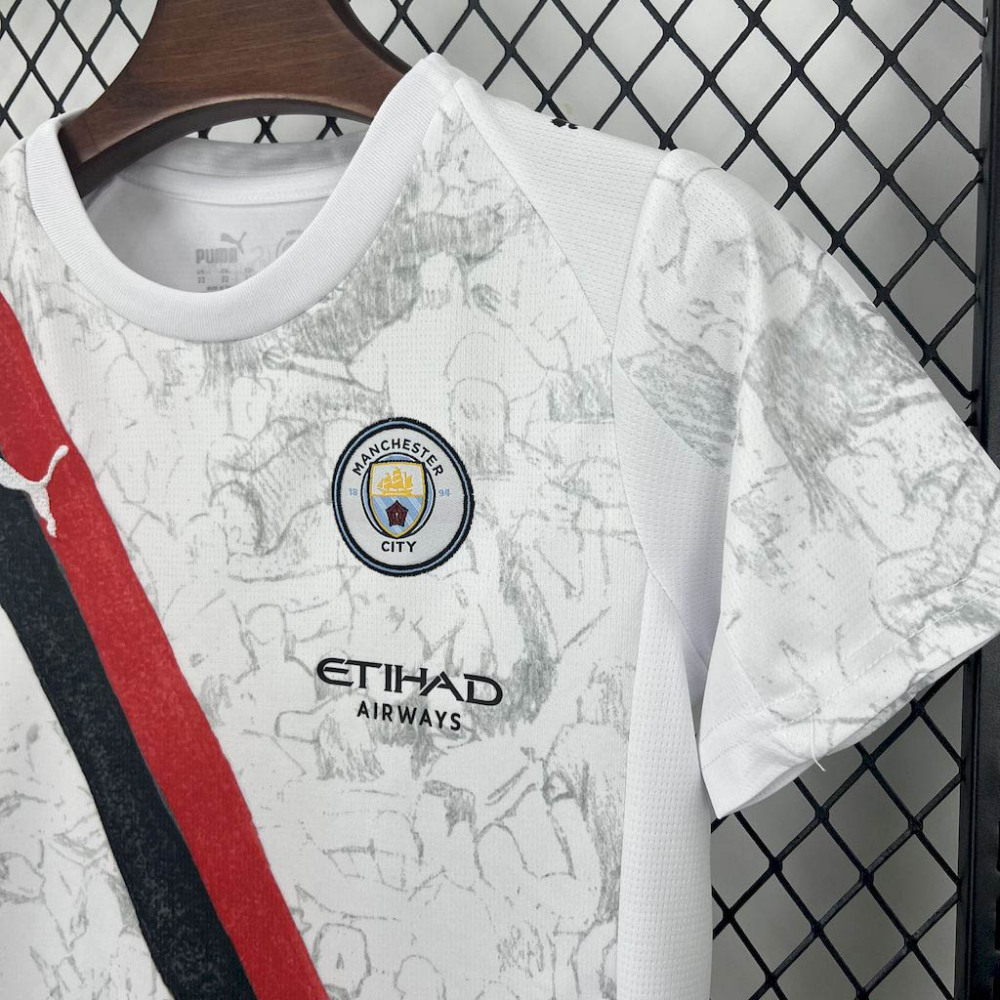 2025-2026 KIDS Manchester City Away Football Shirt 1:1 Thai Quality
