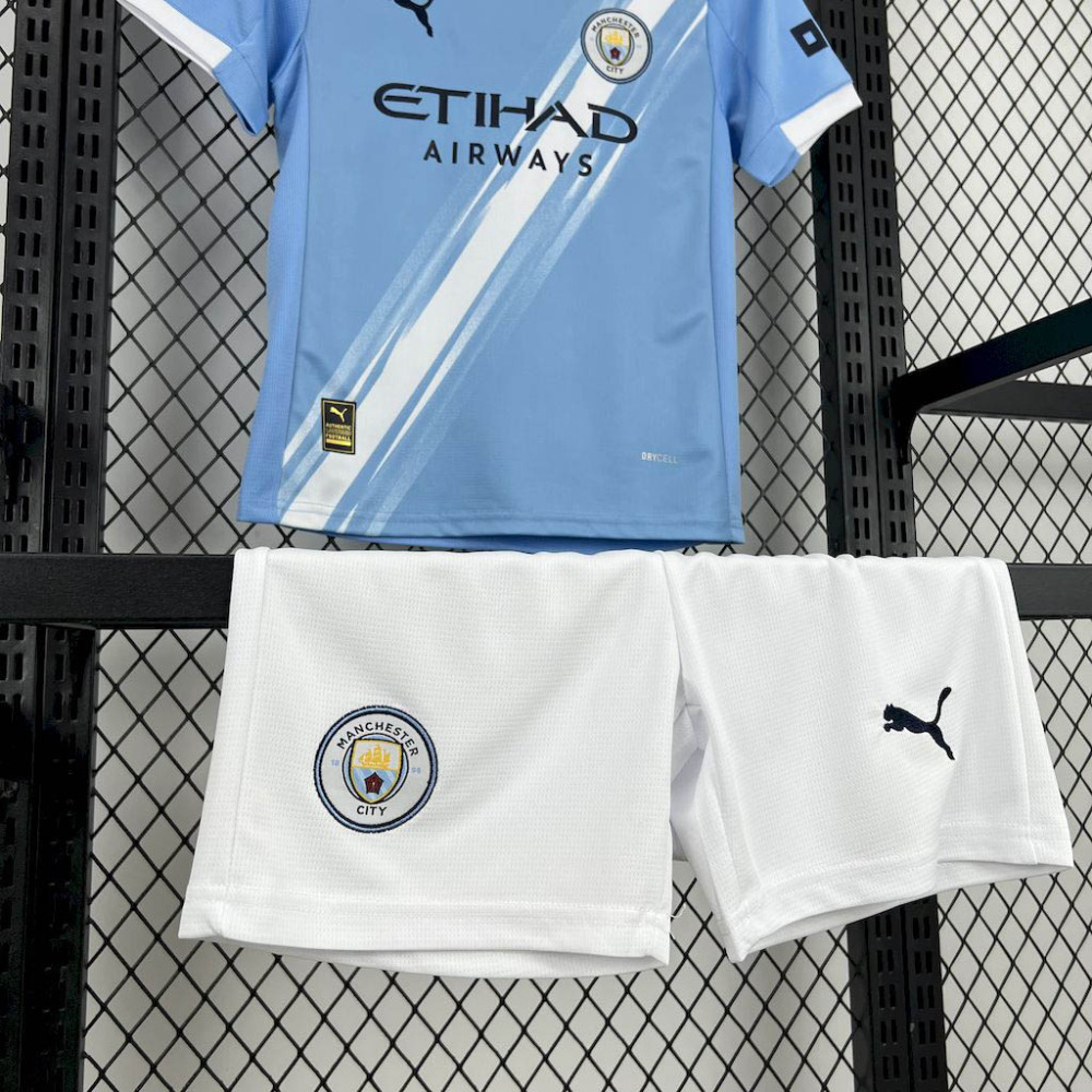 2025-2026 KIDS Manchester City Home Football Shirt 1:1 Thai Quality