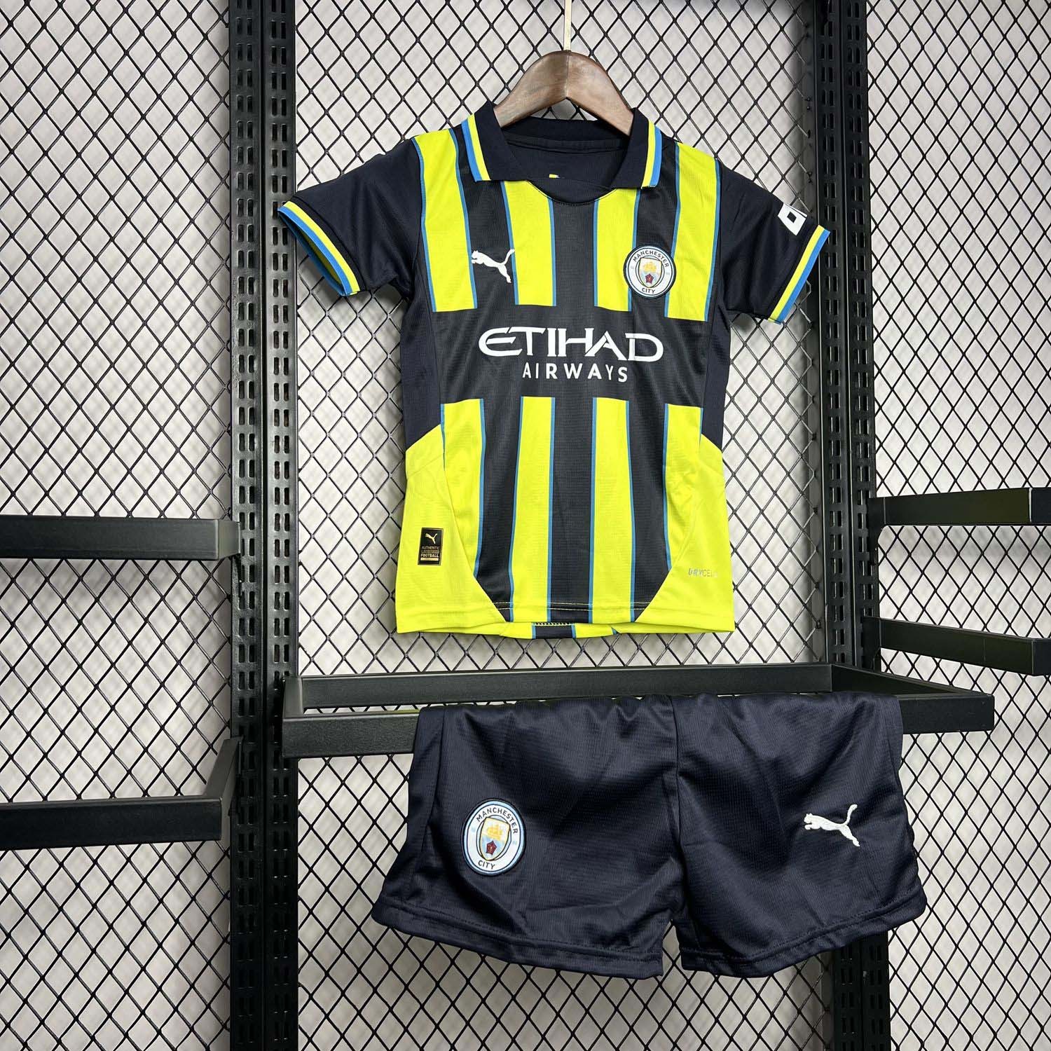 2024-2025 Kids Manchester City Away Football Shirt 1:1 Thai Quality