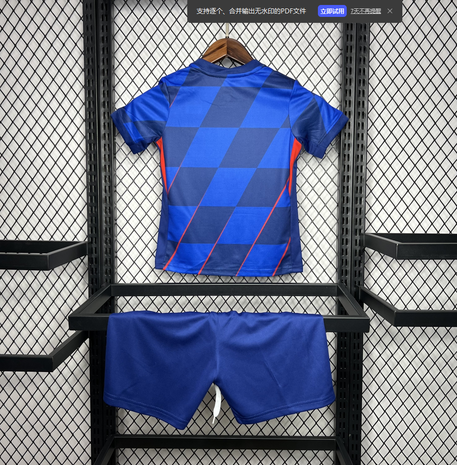 2024 Croatia KIDS Away Football Shirt 1:1 China Quality