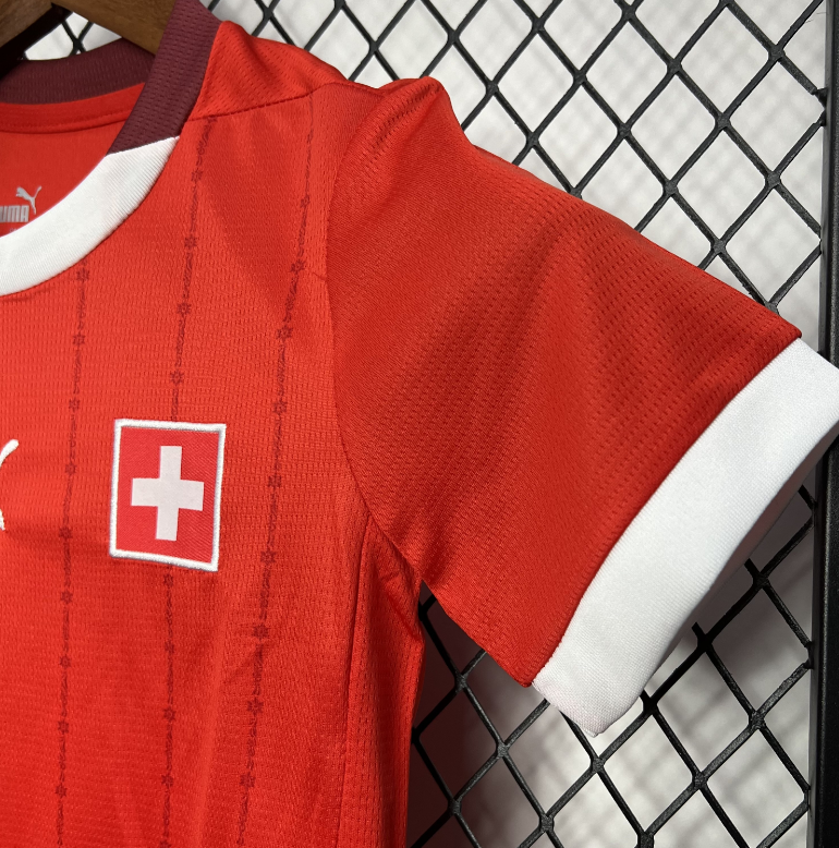 2024-2025 Switzerland Euro KIDS Home Football Shirt 1:1 China Quality
