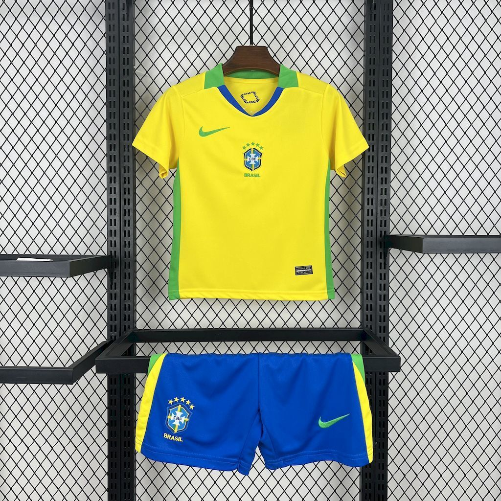 2025-2026  Brazil KIDS Home Football Shirt 1:1 China Quality
