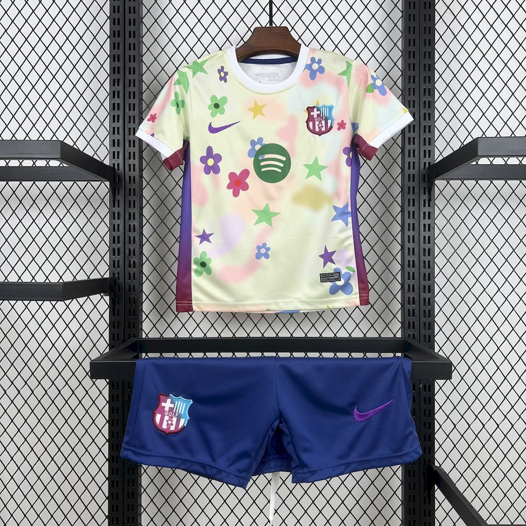 2025-2026 Barcelona Club Flower Special Edition Kids Kit 1:1 China Quality