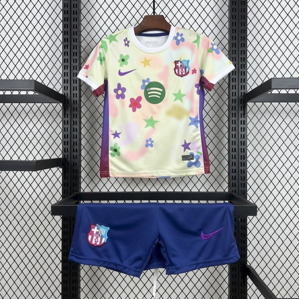 2025-2026 Barcelona Club Flower Special Edition Kids Kit 1:1 China Quality