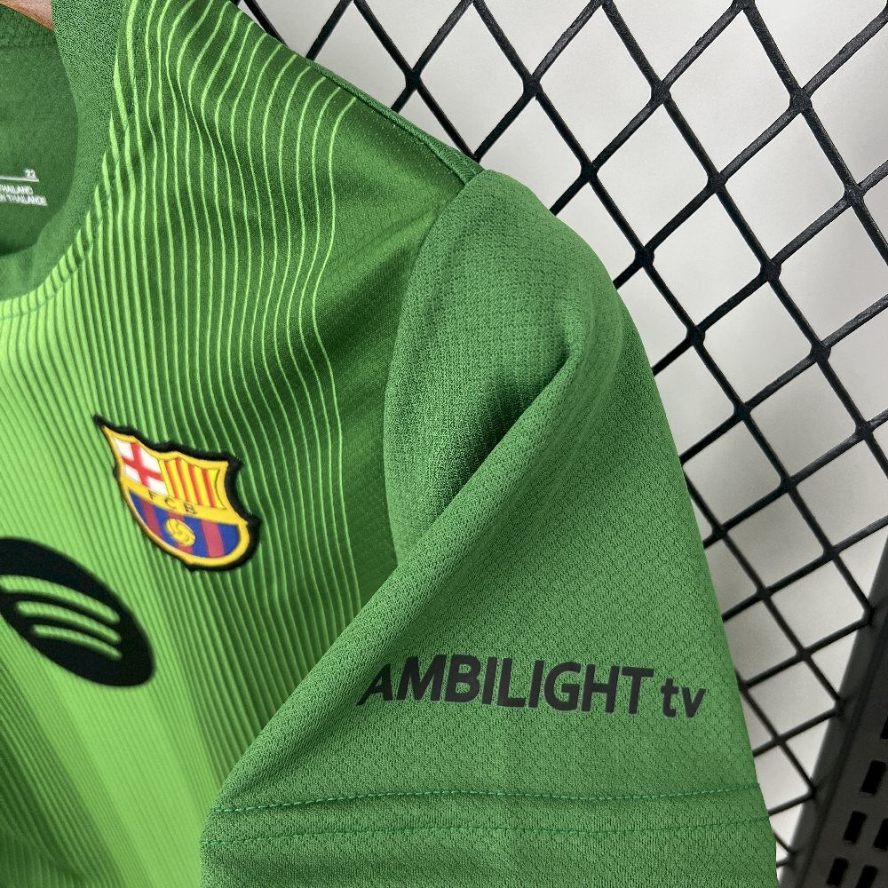 2025-2026 Barcelona Club Green Goalkeeper KIDS Football Shirt Fan edition1:1 China Quality