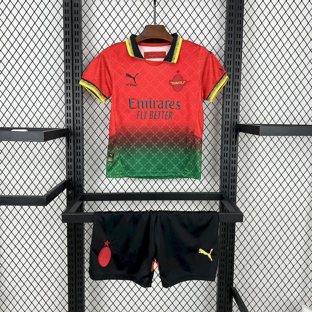 2024-2025AC Milan Club Kids Co-Branded Red Edition Fan edition 1:1 China Quality