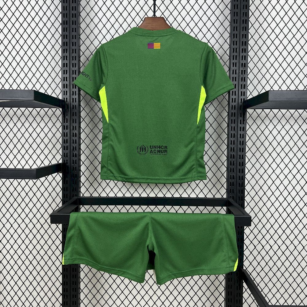 2025-2026 Barcelona Club Green Goalkeeper KIDS Football Shirt Fan edition1:1 China Quality