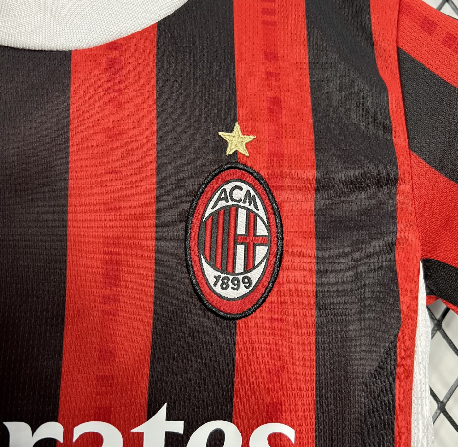 2024-2025AC Milan Club Kids Home Football Shirt 1:1 China Quality