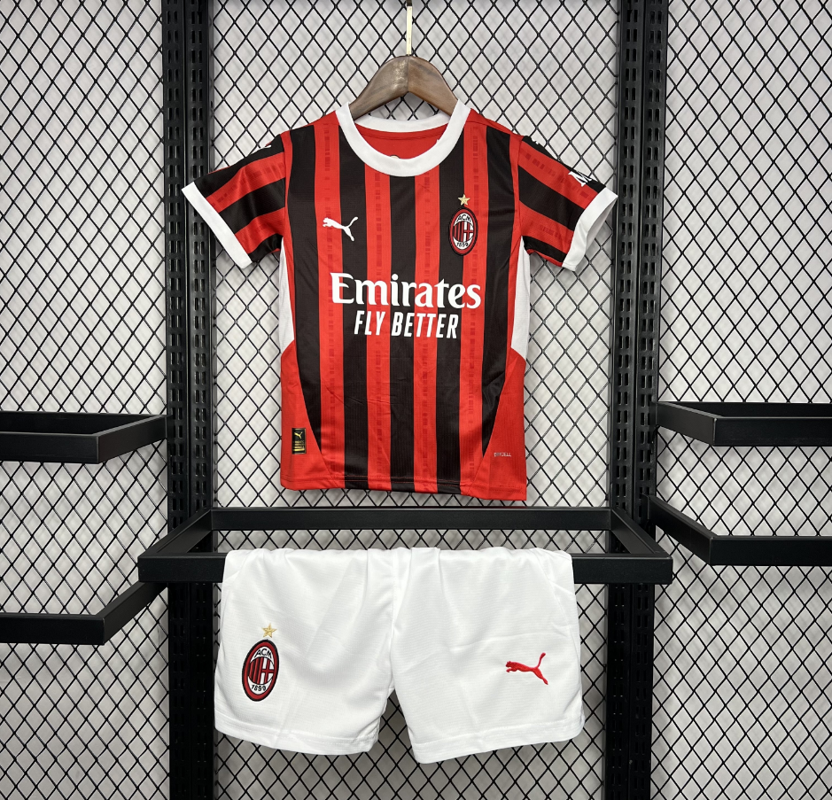 2024-2025AC Milan Club Kids Home Football Shirt 1:1 China Quality
