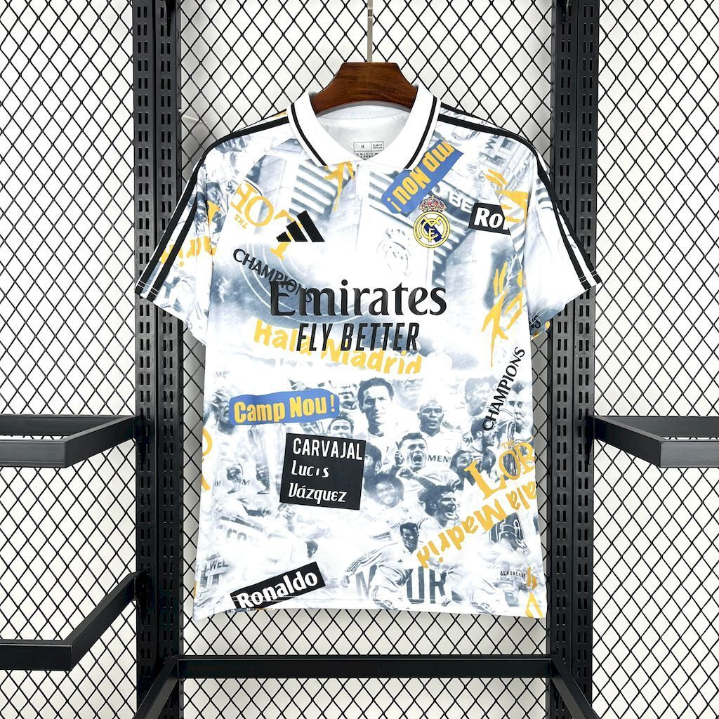2025-2026 Real Madrid Club Football Glory Graffiti Board Jersey Fan edition 1:1 China Quality