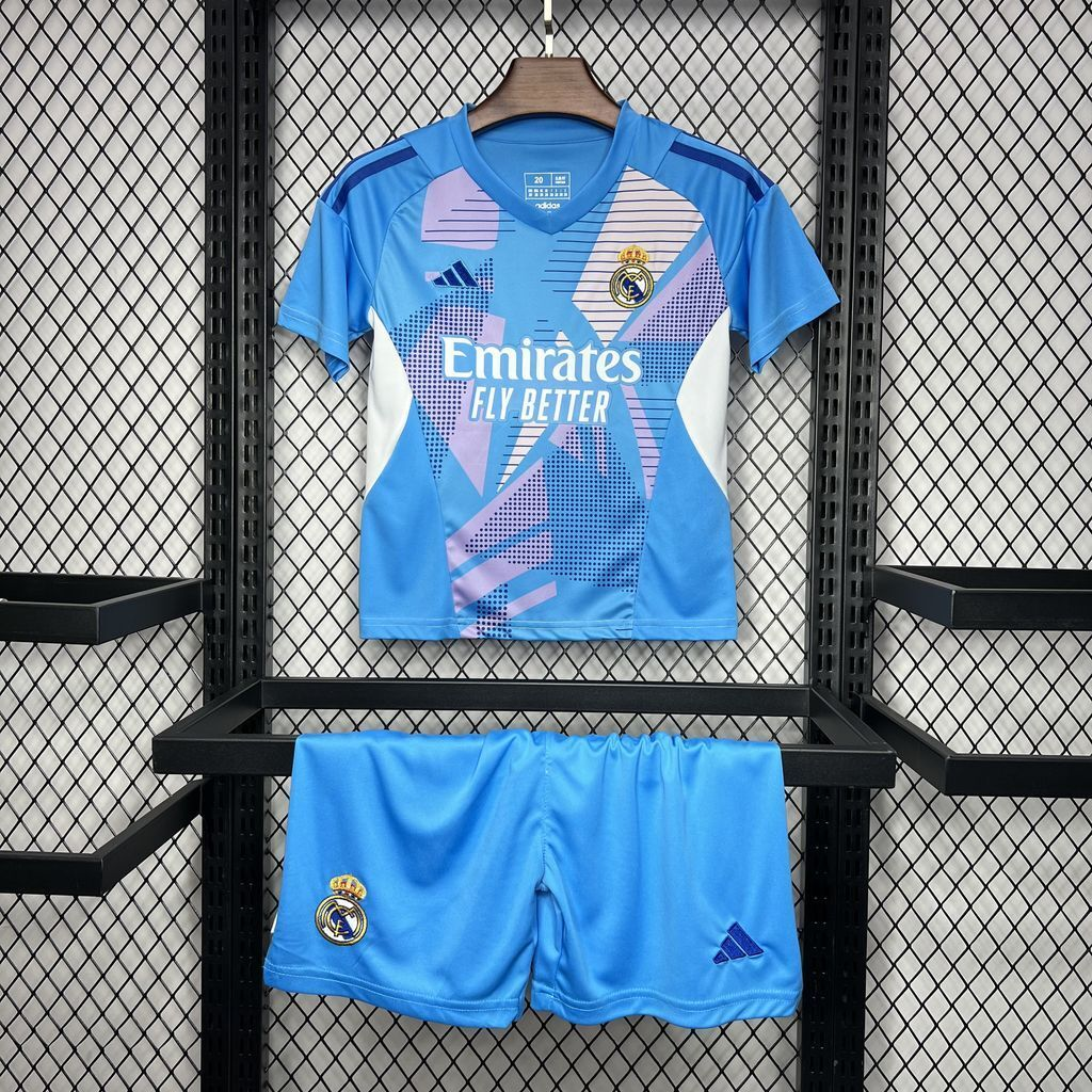 2025-2026 Real Madrid Club Football Goalkeeper Kids Kit 1:1 China Quality