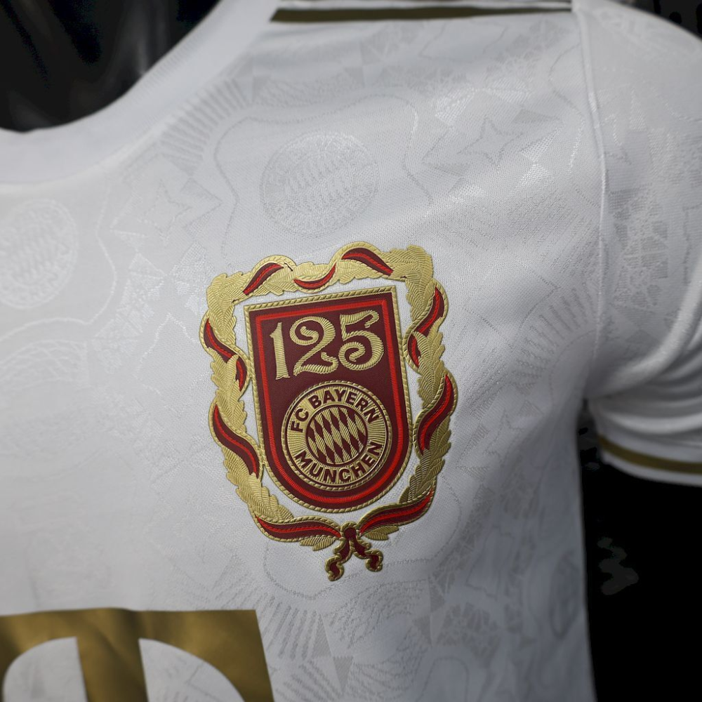 2024-2025 Bayern Munich Club 125 Anniversary White Football Jersey Player Version 1:1 China Quality