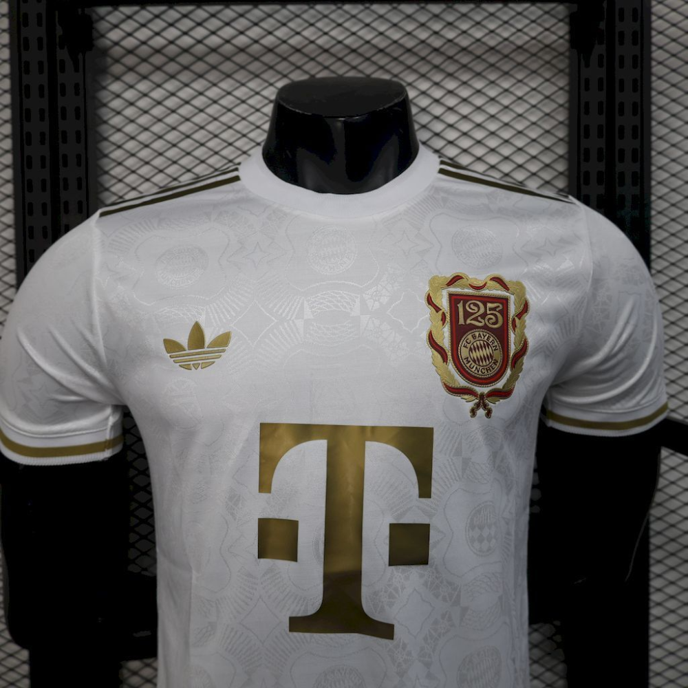 2024-2025 Bayern Munich Club 125 Anniversary White Football Jersey Player Version 1:1 China Quality