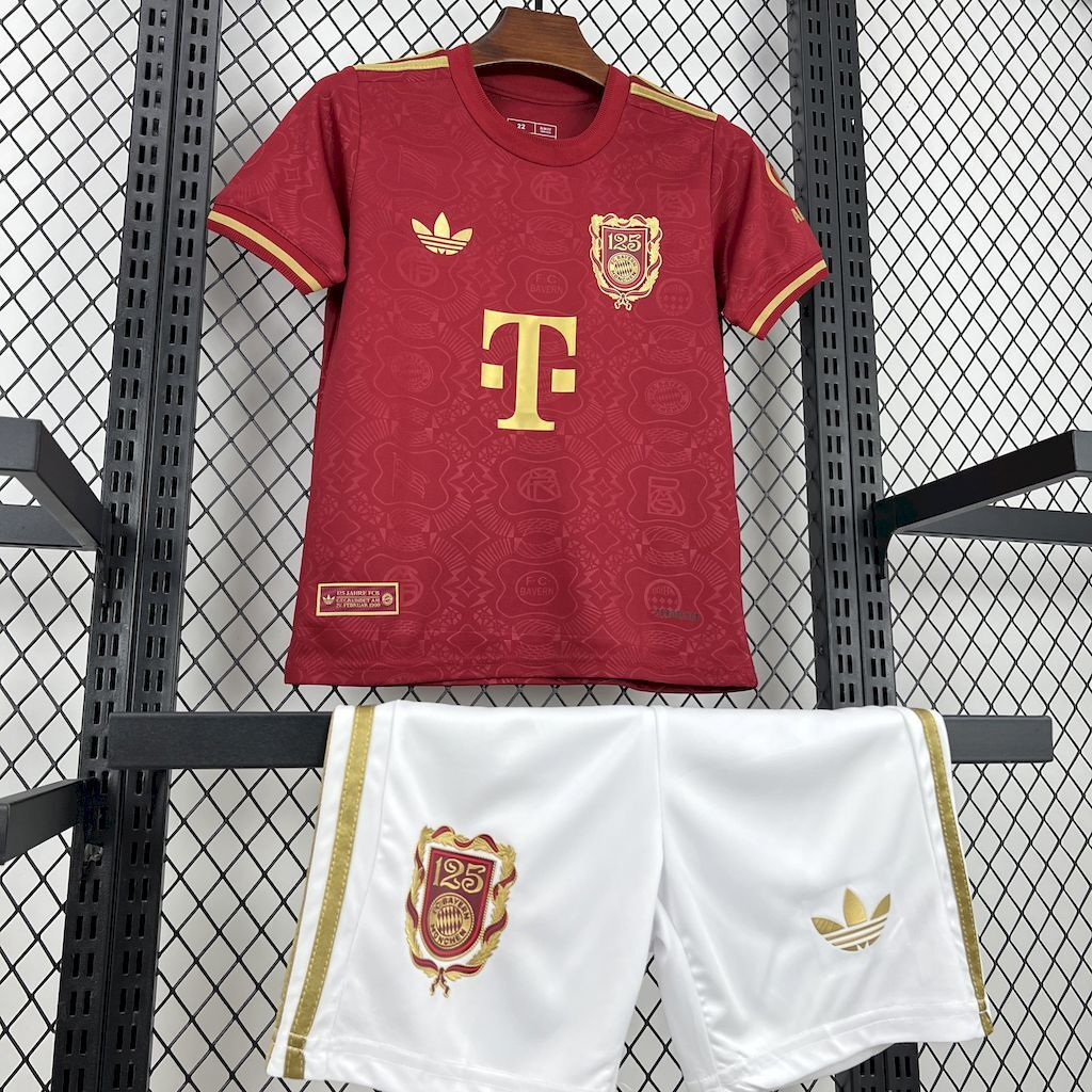 2024-2025 Bayern Munich Club 125 Anniversary Kids Football Jersey Fan edition 1:1 China Quality