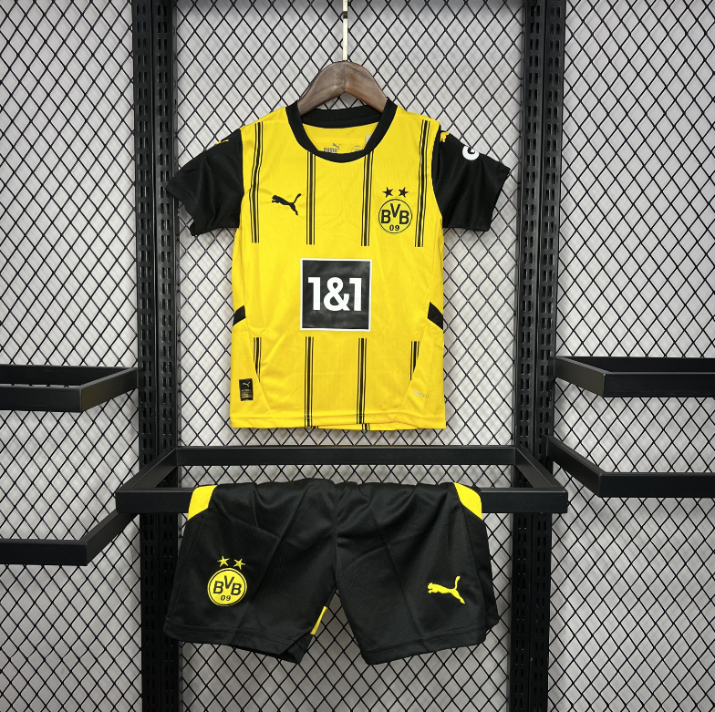 2024-2025 Borussia Dortmund Club Home Kids Football Jersey Fan edition 1:1  China Quality