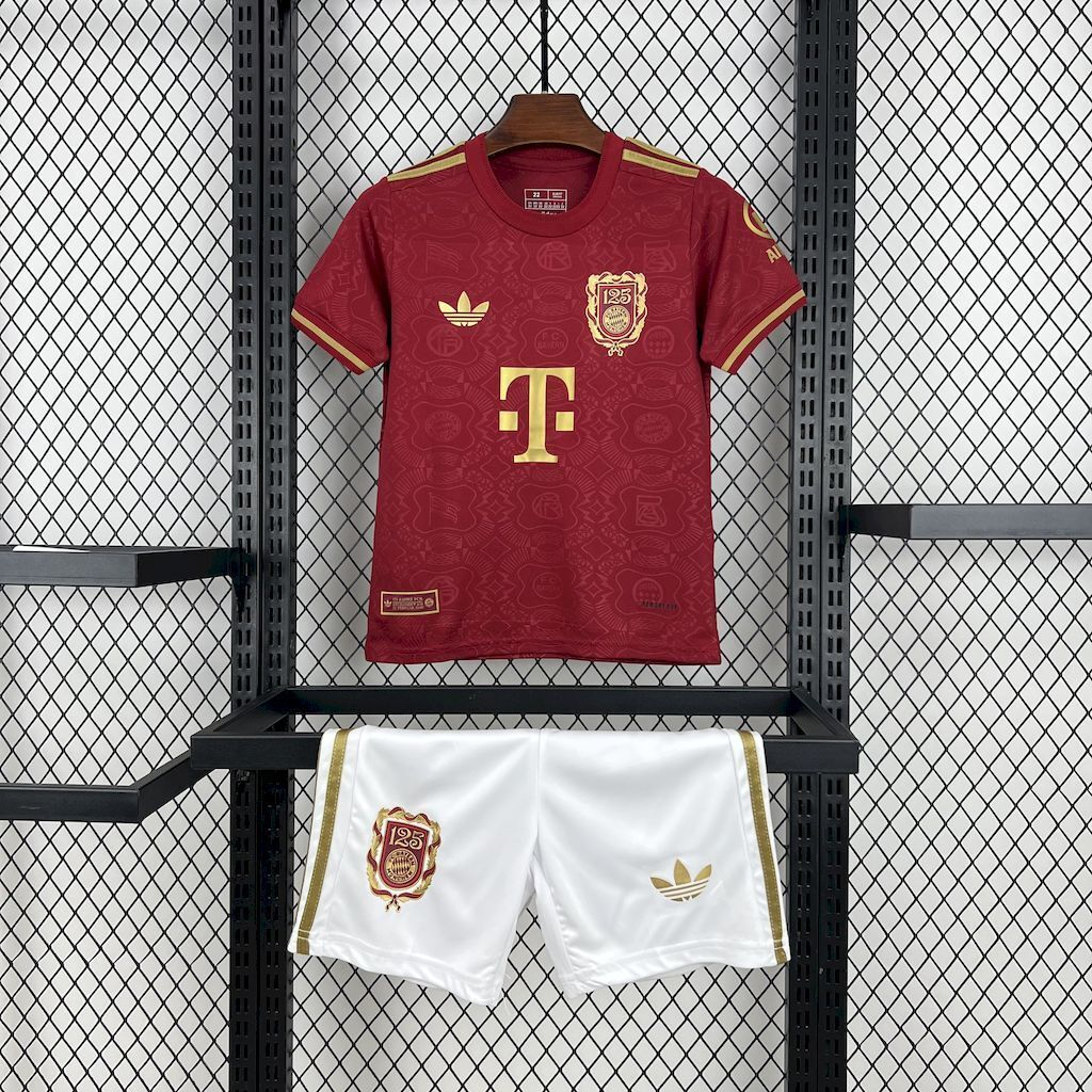 2024-2025 Bayern Munich Club 125 Anniversary Kids Football Jersey Fan edition 1:1 China Quality