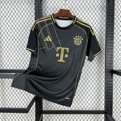 2025-2026 Bayern Munich Club Black Gold Special Football Jersey Fan    