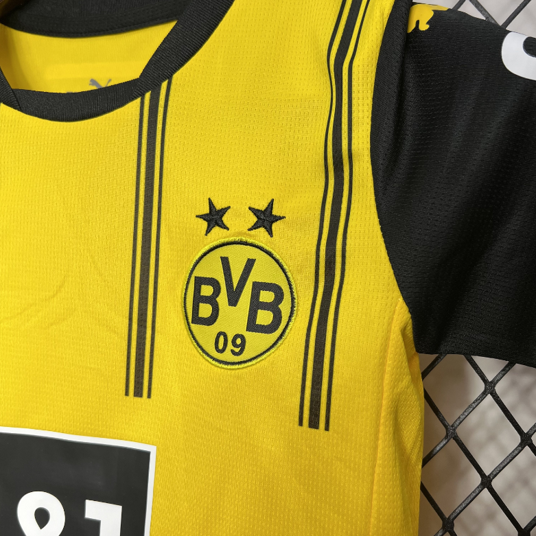 2024-2025 Borussia Dortmund Club Home Kids Football Jersey Fan edition 1:1  China Quality