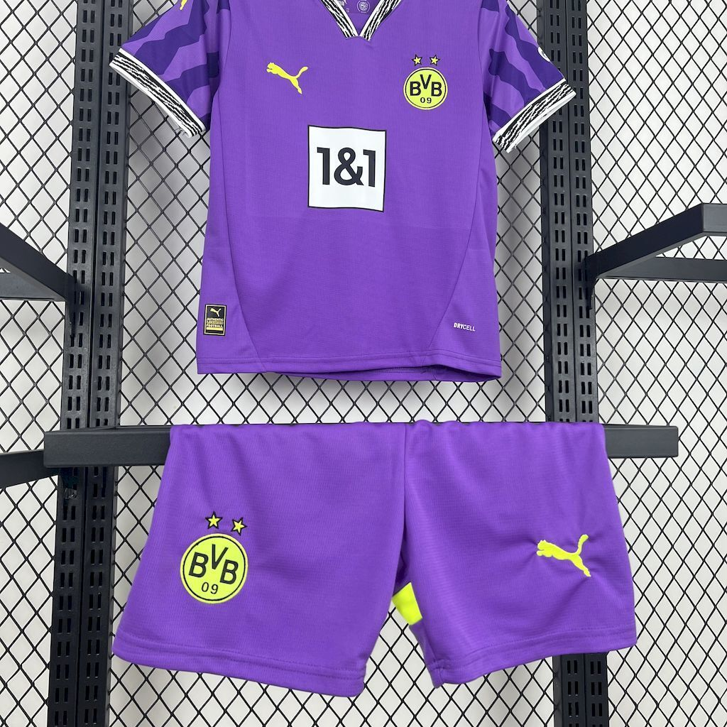 2024-2025 Borussia Dortmund Club Goalkeeper Special Kids Football Jersey Fan edition 1:1  China Quality