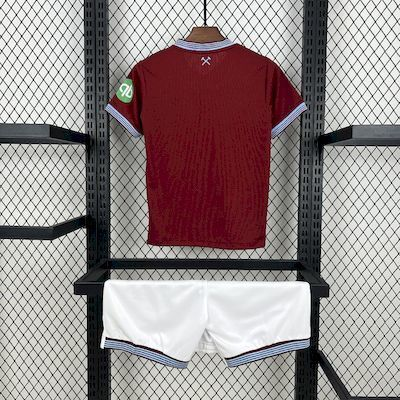 2025-2026 West Ham Club Home Kids Football Jersey Fan     