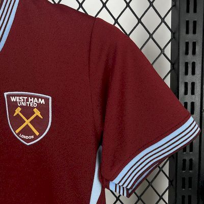2025-2026 West Ham Club Home Kids Football Jersey Fan     