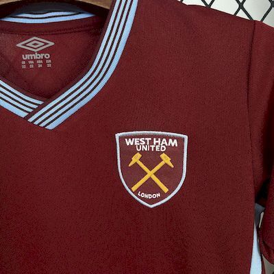 2025-2026 West Ham Club Home Kids Football Jersey Fan     