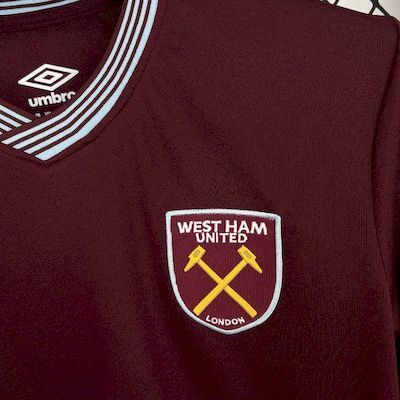 2025-2026 West Ham Club Home Football Jersey Fan     