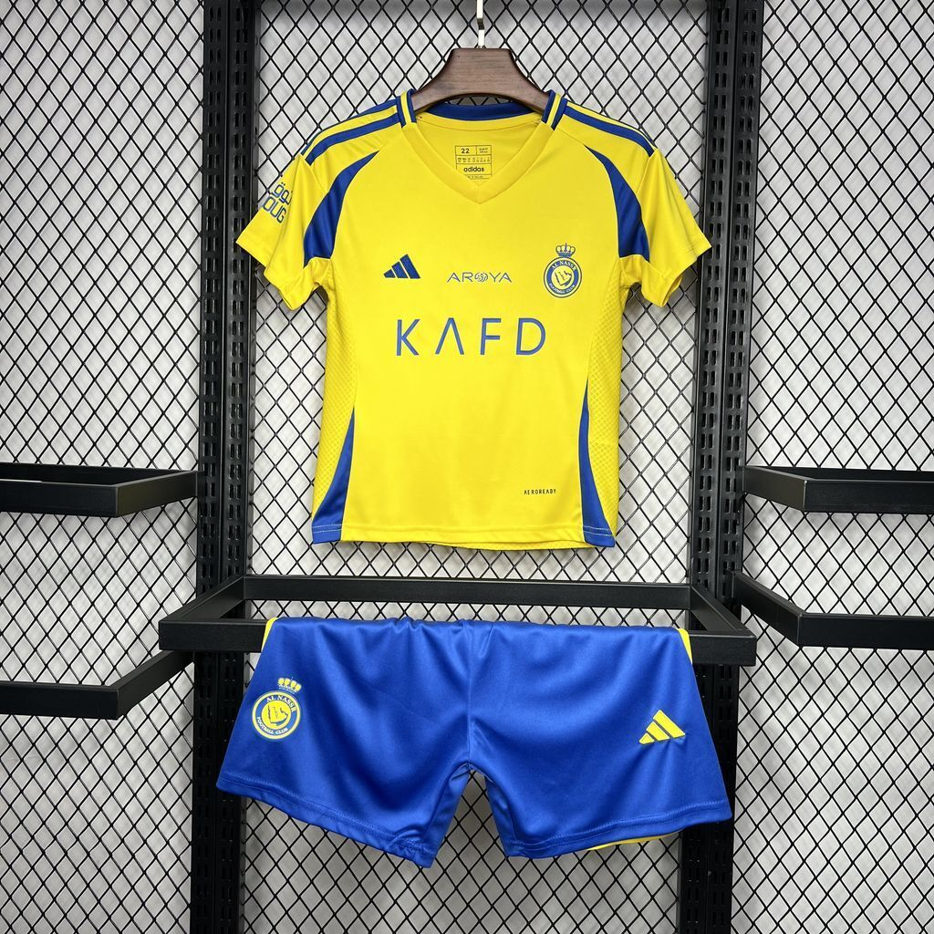 2024-2025 Al Nassr Club Home Kids Football Jersey Fan edition 1:1 China Quality