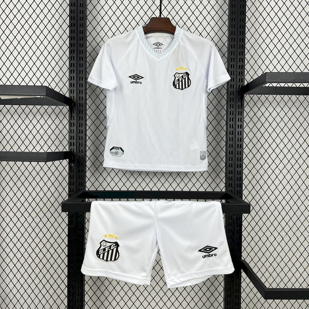 2024-2025 Santos Club Home Kids Football Jersey   