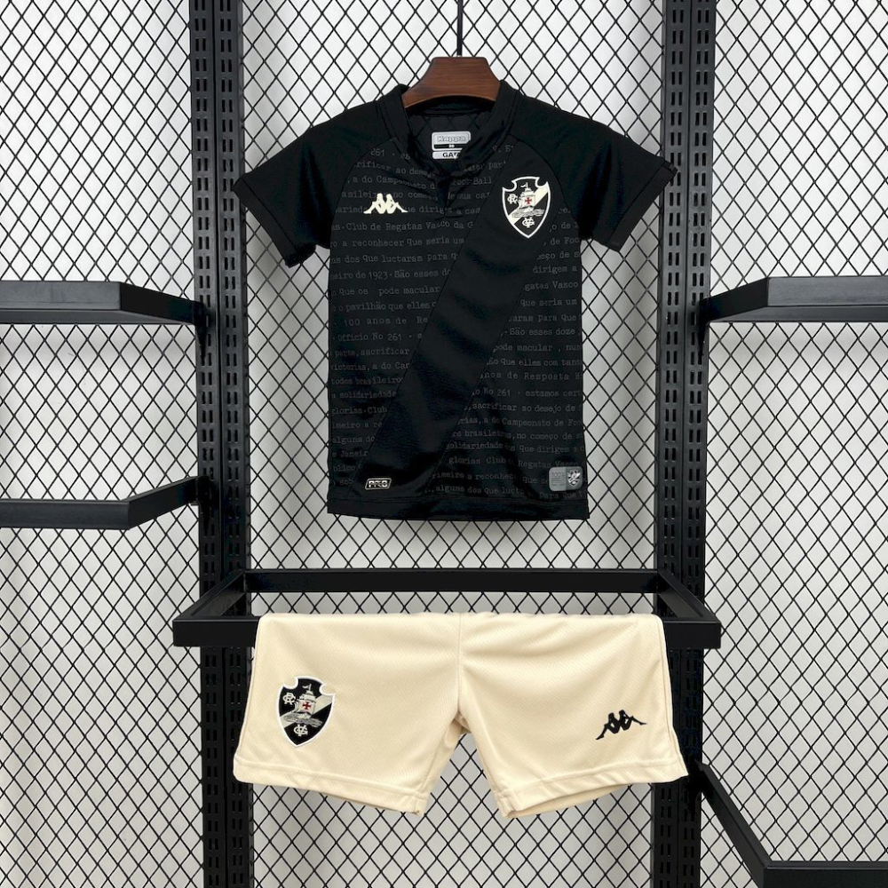 2024-2025 Vasco da Gama Club Black Kids Kit Jersey Fan version 1:1 China Quality