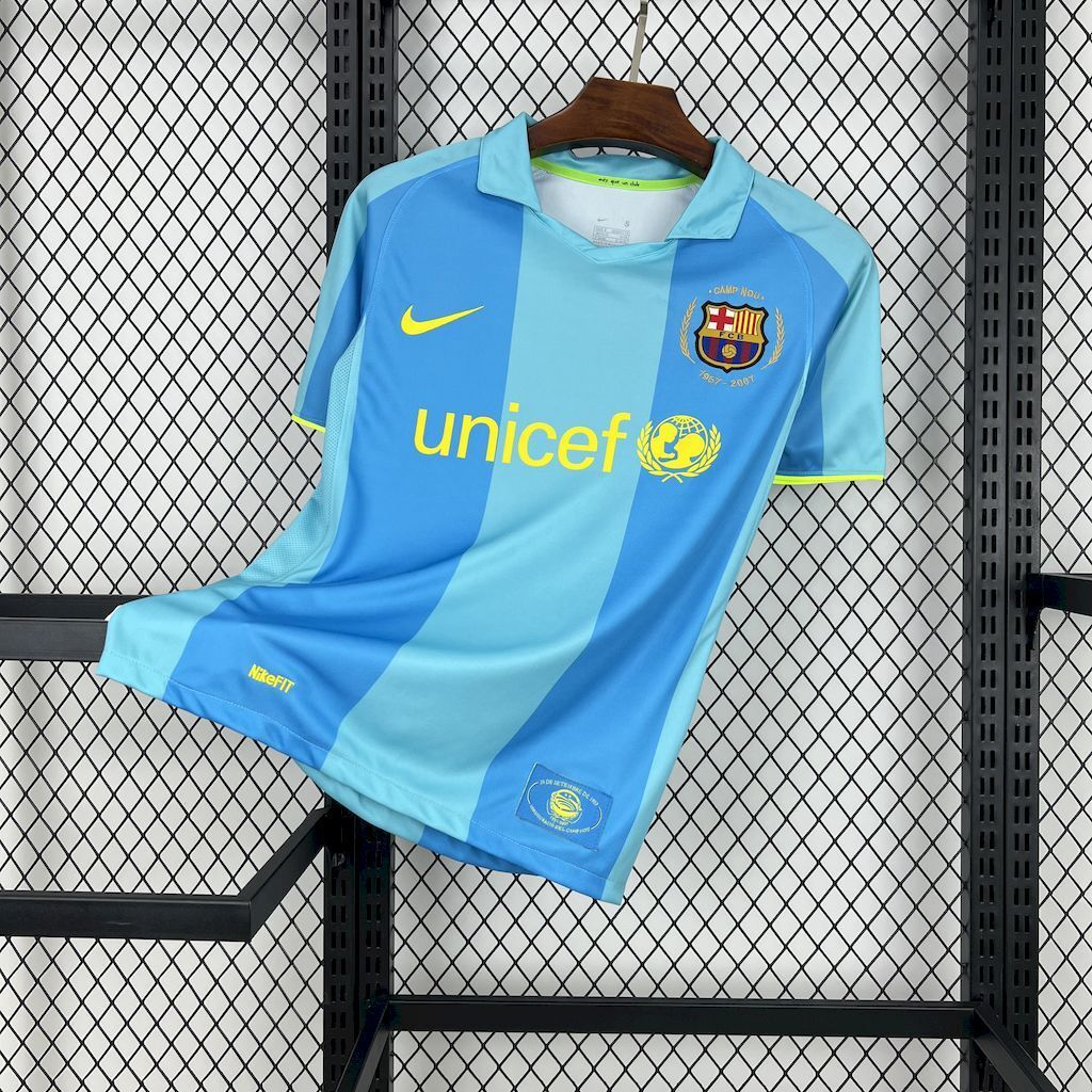 2007-2008 Barcelona  Away Retro Jersey   