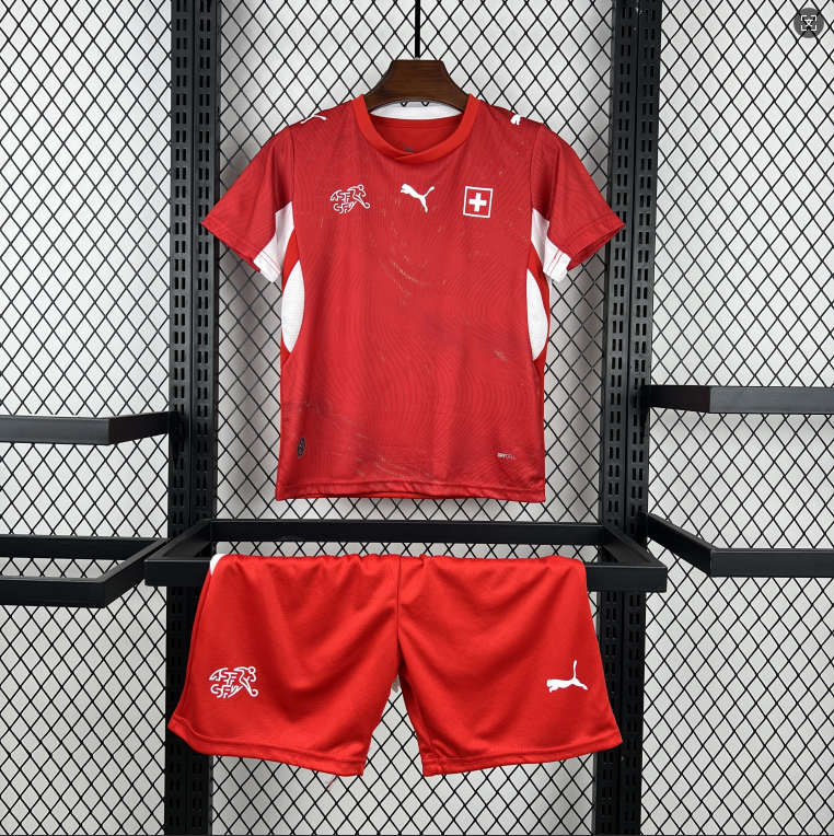 2026 World cup Switzerland Kids Home Football jersey 1:1 China Quality