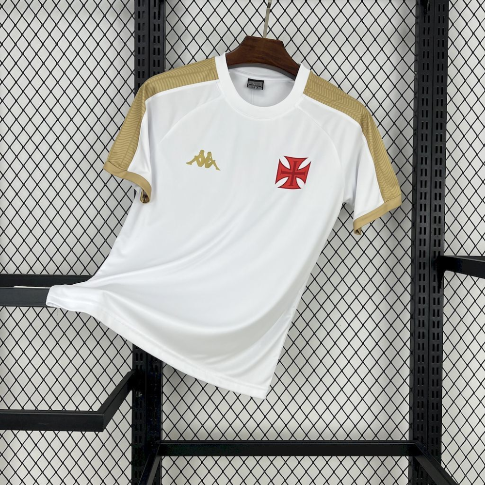 2025-2026 Vasco da Gama Club Supporter White Gold Jersey Fan version 1:1 China Quality