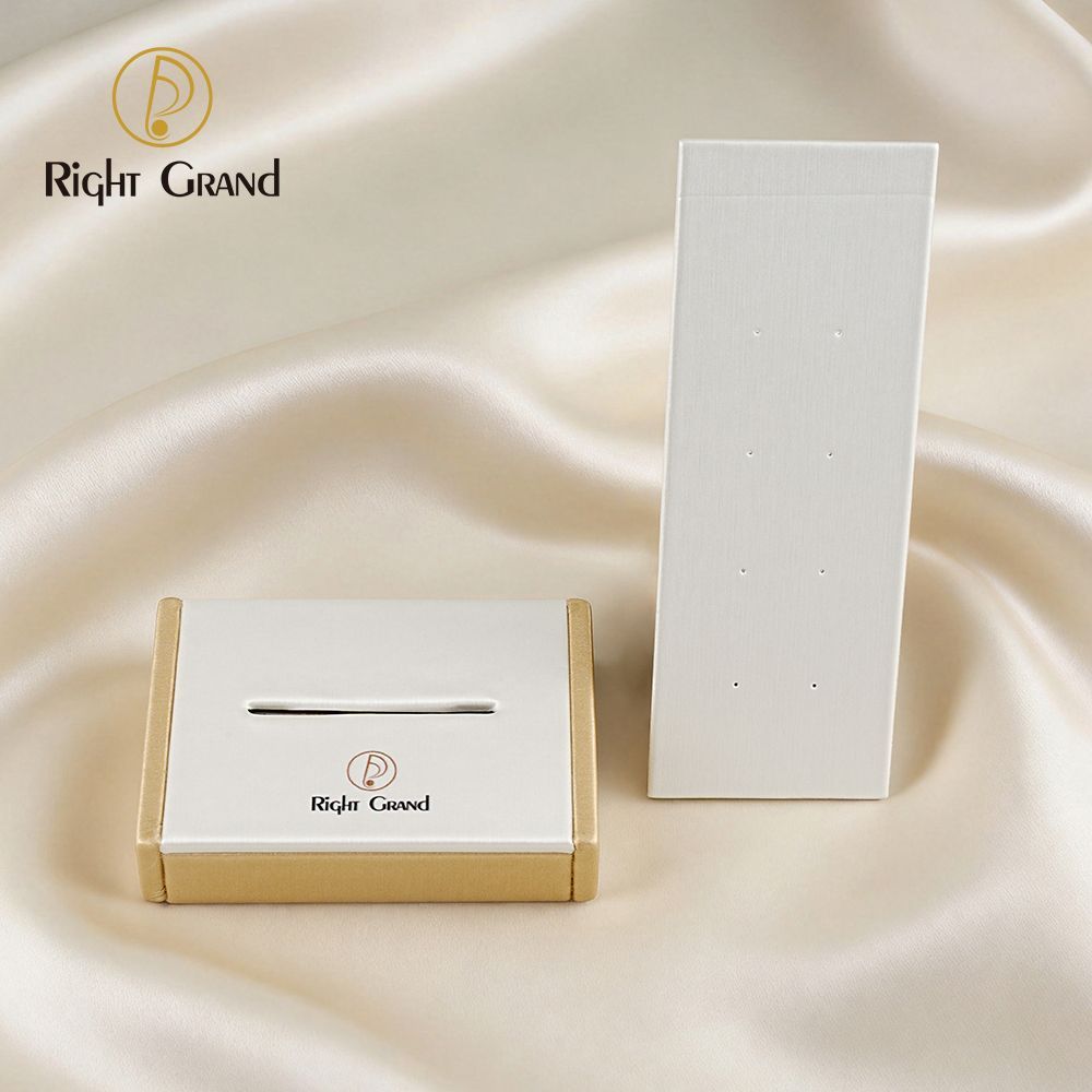 Right Grand High Quality Fiberboard Leather Rectangular Adjustable Board Display Stand for Piercing Body Jewelry Modern Display Holder with 8 Holes