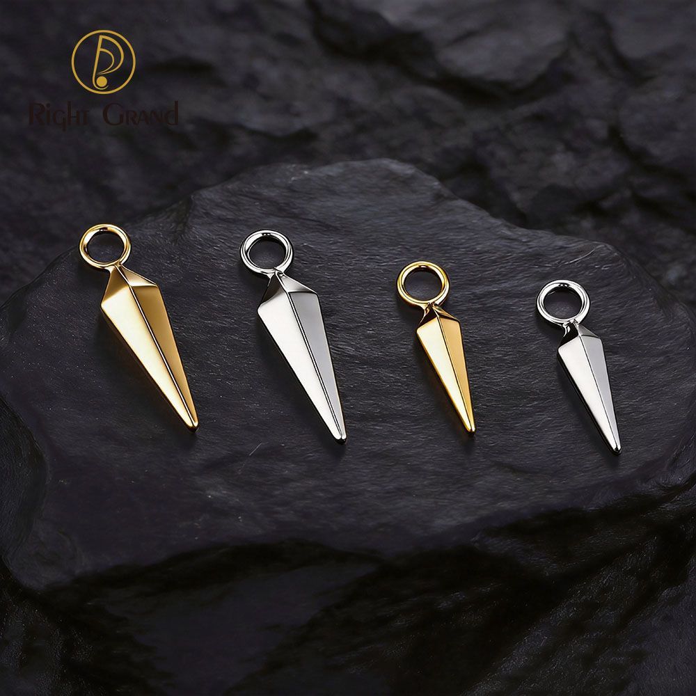 Right Grand Titanium Awl Ring Charm for Ear Lobe Dangle Hoop Huggie Earrings