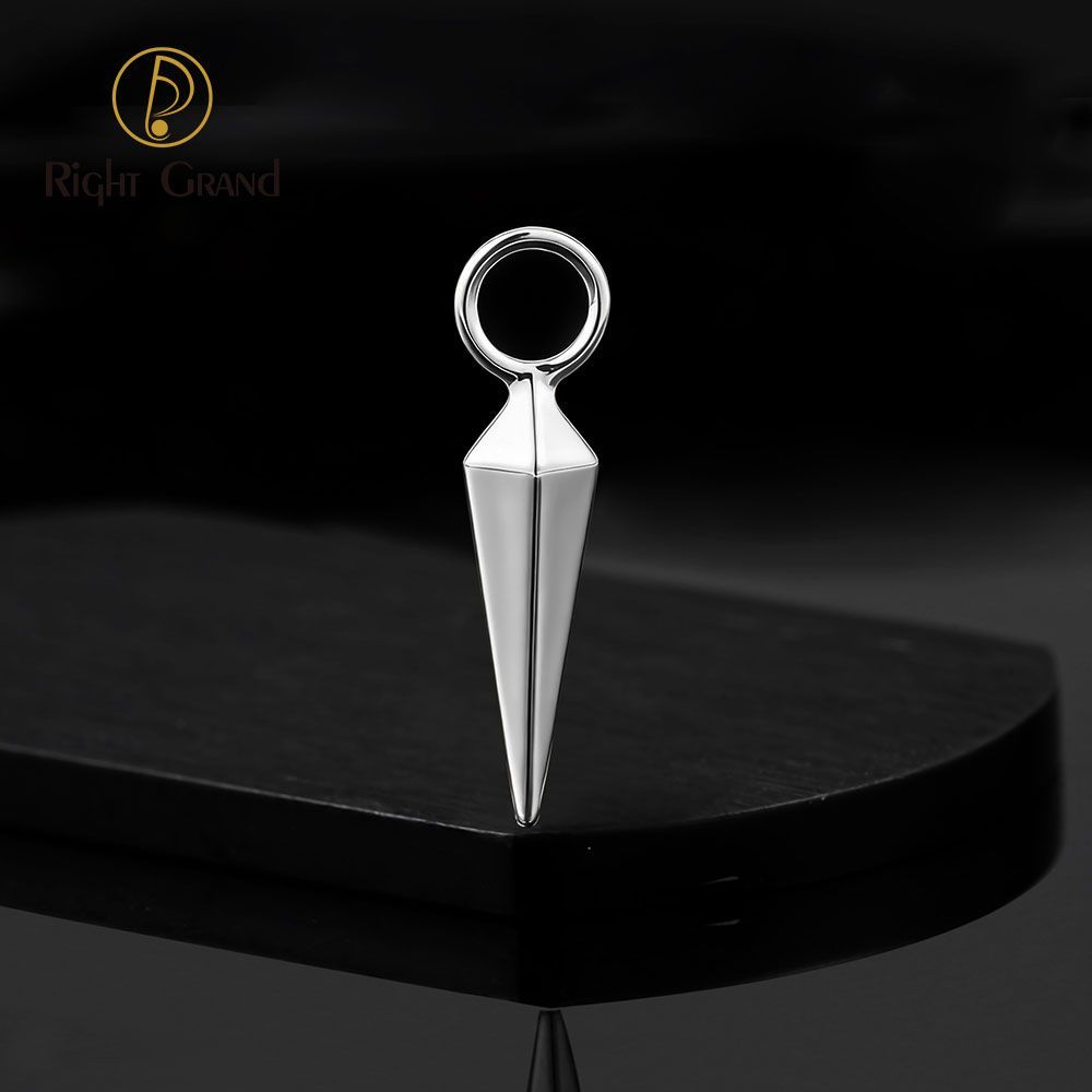 Right Grand Titanium Awl Ring Charm for Ear Lobe Dangle Hoop Huggie Earrings