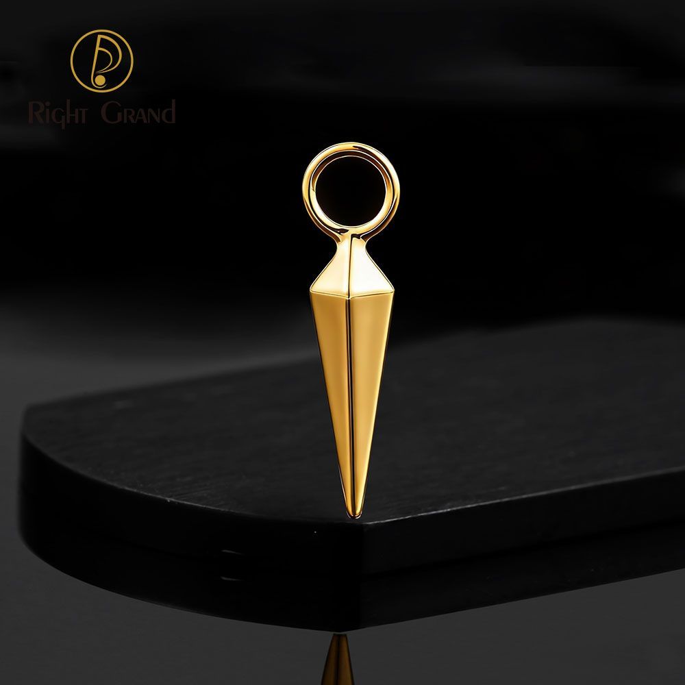 Right Grand Titanium Awl Ring Charm for Ear Lobe Dangle Hoop Huggie Earrings