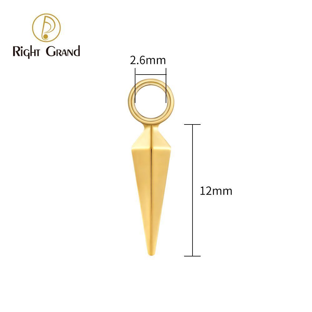 Right Grand Titanium Awl Ring Charm for Ear Lobe Dangle Hoop Huggie Earrings