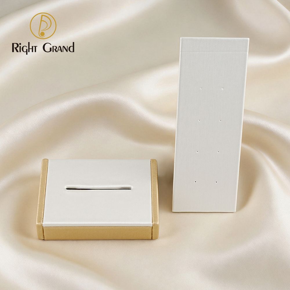 Right Grand High Quality Fiberboard Leather Rectangular Adjustable Board Display Stand for Piercing Body Jewelry Modern Display Holder with 8 Holes