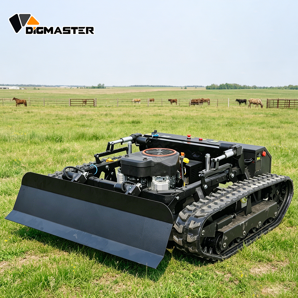 High Efficiency 25HP RC Slope Mower Loncin Engine 90cm Electric Adjustment Height Remote Control Lawn Mower for Farm