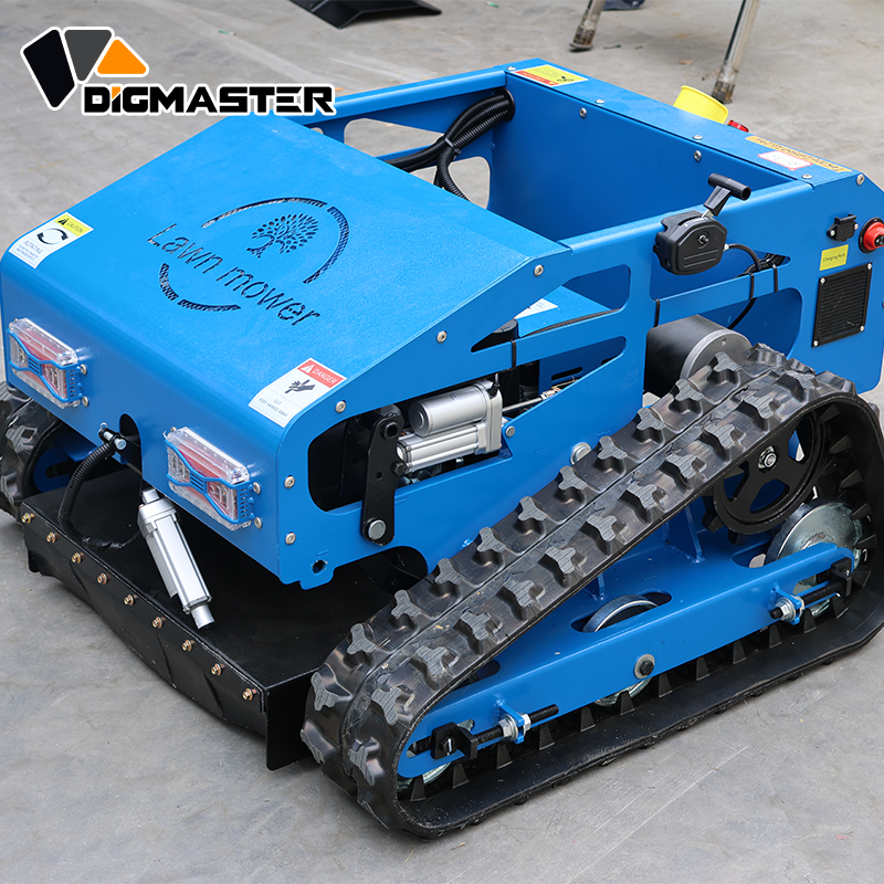 High Power 75HP Diesel 4WD Remote Control Robotic Mulcher Crawler Mower 22 Cutting Width for 55 Degree Steep Slope Vegetation