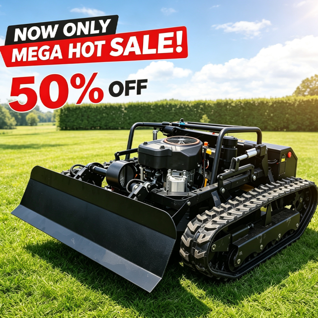 High Efficiency 25HP RC Slope Mower Loncin Engine 90cm Electric Adjustment Height Remote Control Lawn Mower for Farm